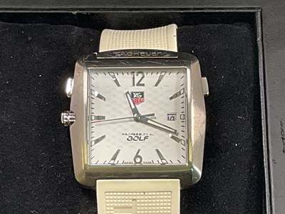 Lot 423 - TAG HEUER; a Professional Golf Tiger Woods...