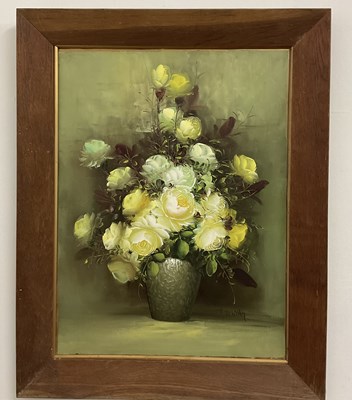 Lot 335 - UNATTRIBUTED; oil on canvas, still life of...