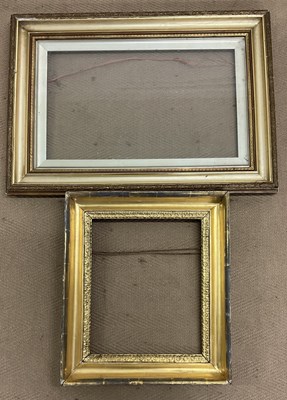Lot 327 - Two gilt frames, the larger 35 x 55cm, the...