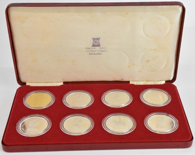 Lot 1713 - POBJOY MINT; a cased set of eight sterling...