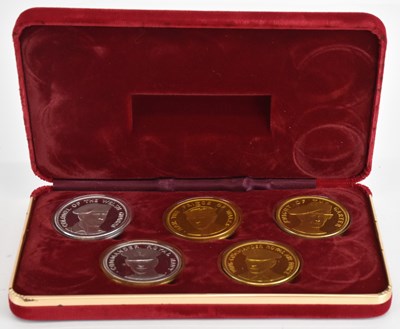 Lot 1732 - POBJOY MINT; a cased set of sterling silver...