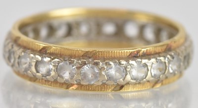 Lot 1273 - An 18ct yellow and white gold diamond set...