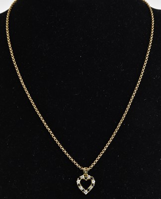 Lot 1411 - A 9ct yellow gold belcher link necklace,...