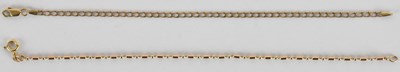 Lot 1606 - A 9ct yellow gold flat Cuban link bracelet,...