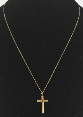 Lot 1451 - A 9ct yellow gold fine link necklace, length...