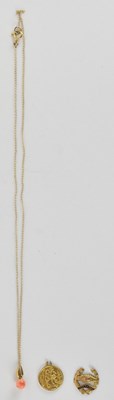 Lot 1457 - A 9ct yellow gold fine link necklace, length...