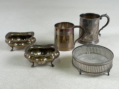 Lot 505 - A pair of Edwardian hallmarked silver shaped...