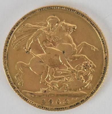 Lot 1687 - An Edward VII full sovereign, 1908.