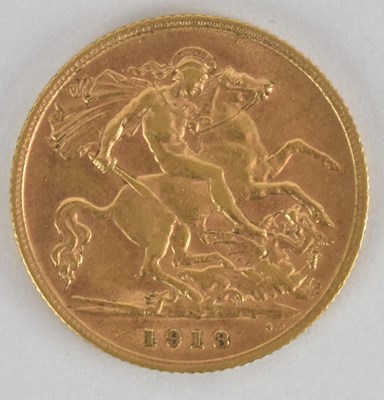 Lot 1697 - A George V half sovereign, 1913.
