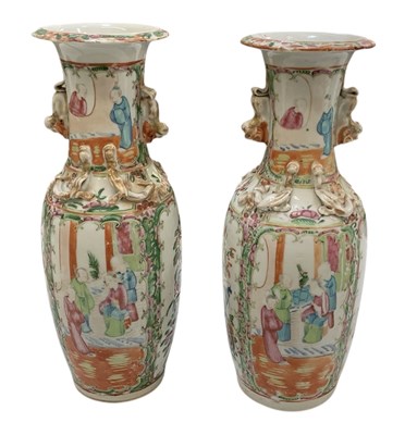 Lot 604 - A pair of late 19th century Chinese Canton...