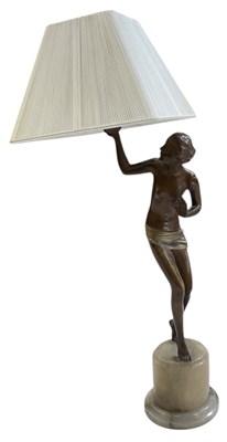 Lot 96 - A reproduction Art Deco style bronze figural...