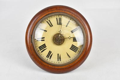 Lot 2360 - A postman's wall clock, with white painted...