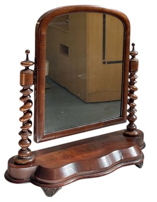 Lot 99 - A late Victorian mahogany barley twist toilet...