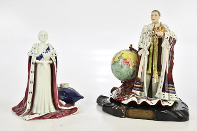 Lot 110 - CARLTON WARE; a ceramic figure of George VI,...
