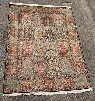 Lot 2322 - An Eastern style blue ground hand woven wool...