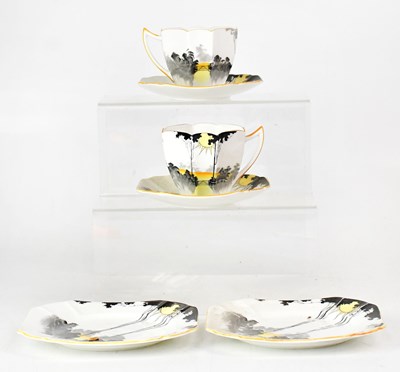 Lot 242 - SHELLEY; two 'Tall Trees' pattern trios...