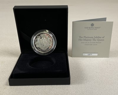 Lot 451 - ROYAL MINT; a 2022 £5 Silver Proof Piedfort...