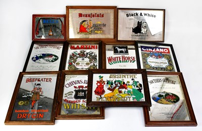 Lot 134 - A collection of advertising mirrors, to...
