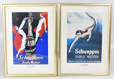 Lot 501 - Three vintage Schweppes advertising posters,...