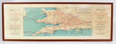 Lot 499 - GWR; a vintage advertising route map for the...