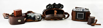 Lot 430 - A vintage leather cased Mamiya-Six no. 10871...