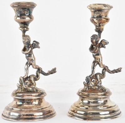 Lot 1038 - A pair of 19th century Italian figural...