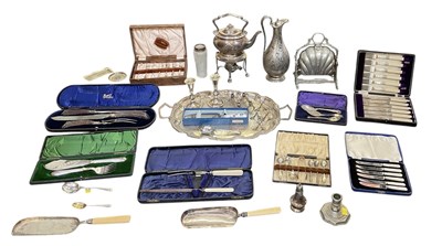 Lot 1008 - A quantity of silver plated items including...