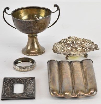 Lot 1159 - A group of small items of hallmarked silver,...