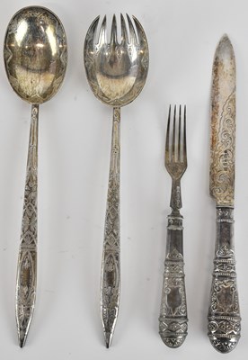 Lot 1153 - CHAWNER & CO; a pair of Victorian hallmarked...
