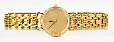 Lot 1015 - LONGINES; a gold-plated stainless steel...