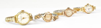 Lot 1007 - ROTARY; a 9ct yellow gold wristwatch, the dial...