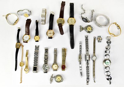 Lot 1023 - A quantity of vintage wristwatches, to include...