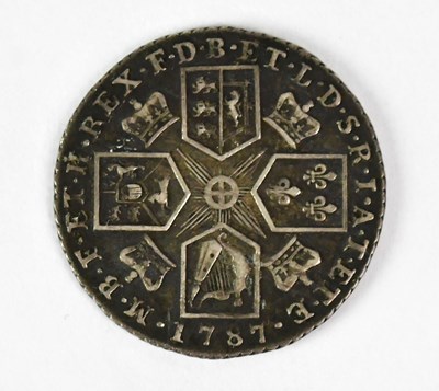 Lot 654 - A George III silver shilling, 1787.