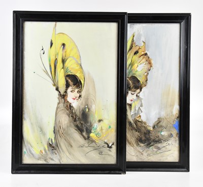 Lot 583 - WILLIAM H BARRIBAL (1873-1952); pair of...