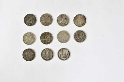 Lot 686 - Three George IIII (IV) shillings and eight...