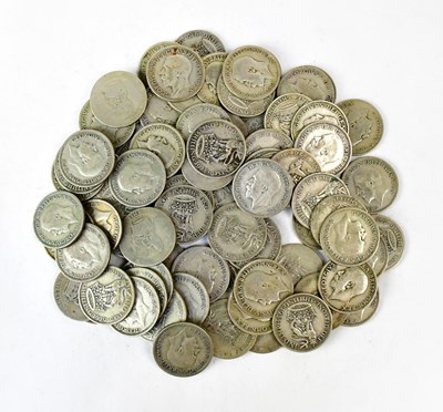 Lot 704 - A collection of George V half-silver shillings.