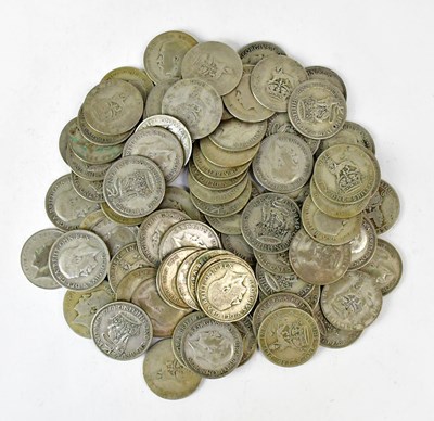 Lot 706 - A collection of George V half-silver shillings.