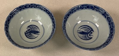 Lot 13 - A pair of Chinese blue and white porcelain...