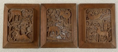 Lot 57 - A group of three Sino-Tibetan carved...