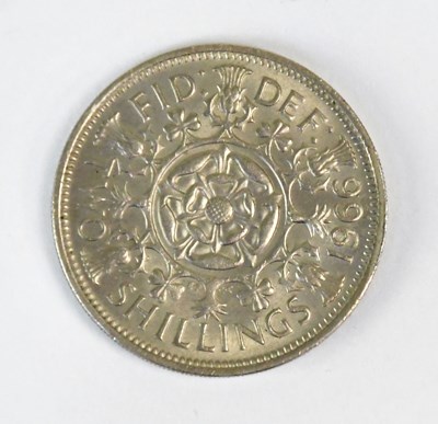 Lot 659 - An Elizabeth II two shilling coin, 1966, with...