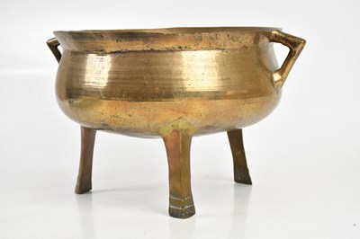 Lot 64 - A Chinese 17th century style bronze twin...
