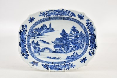 Lot 74 - An 18th century Chinese blue and white Export...