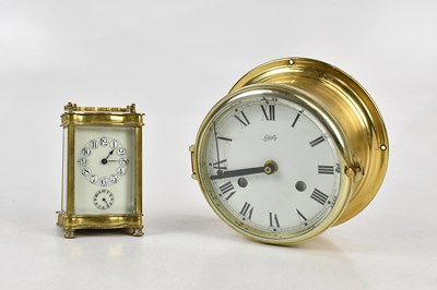 Lot 2391 - A 19th century French brass cased carriage...