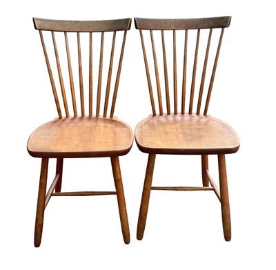Lot 2319 - A pair of mid century comb back chairs and an...