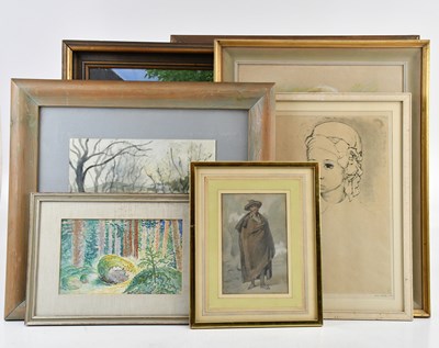 Lot 480 - JO PIERIE; oil on board, Swedish village scene,...