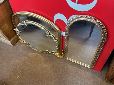 Lot 2300 - A collection of three gilt framed wall mirrors,...