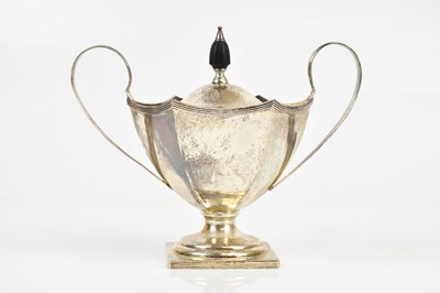 Lot 1502 - A Swedish silver hexagonal twin handled...