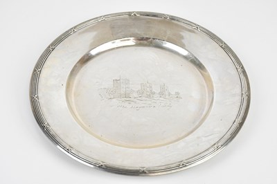 Lot 1557 - A Swedish silver circular plate, Nora...