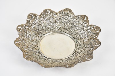 Lot 1527 - A Swedish silver bowl, with pierced scrolling...