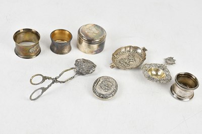 Lot 1504 - A Swedish silver pill box and cover of oval...